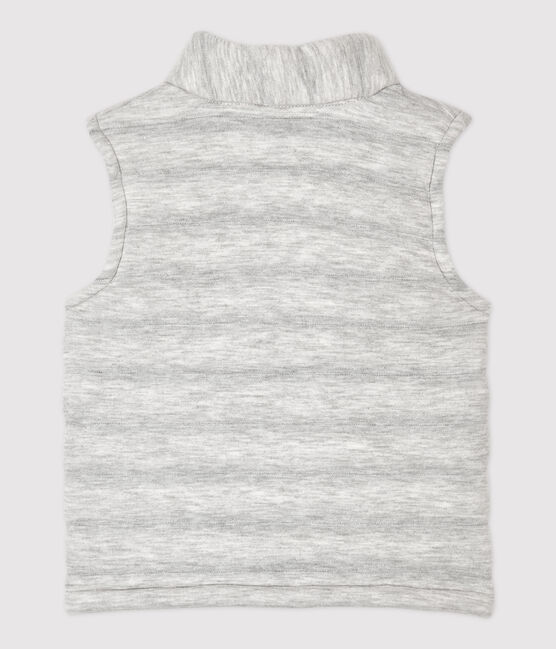 Baby-Weste aus gestepptem Doppeljersey grau BELUGA CHINE